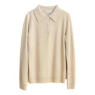 AI家意式高智风奢华殿堂纯山羊绒针织衫 赢在秋冬POLO领毛衣上衣