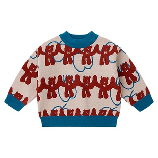 嘟嘟家男童毛衣冬季儿童毛线衣女童针织毛衫宝宝上衣冬款童装衣服