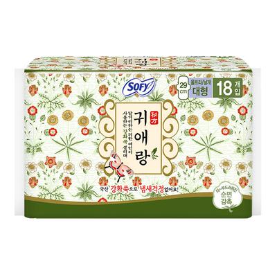 韩国日用闺艾朗中草药卫生巾