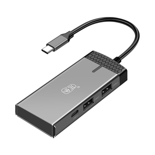 川宇usb3.0扩展器多用功能ubs一拖四usp接口转接延长线typec笔记本电脑拓展坞外接U盘转接头多口hub集分线器