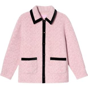 【100%绵羊毛】SALT.P可颜双色挑染羊羔绒撞色拼边外套冬款