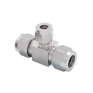 304不锈钢卡套变径三通大小头异径三通T型气源铜管卡套转接头等径