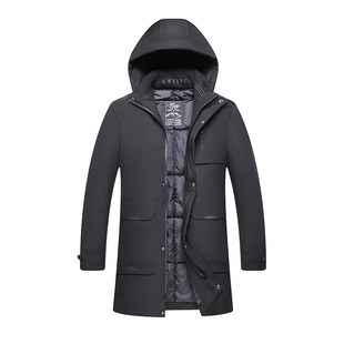 中年羽绒棉棉服男中老年男士加厚棉袄男装外套爸爸冬装棉衣中长款