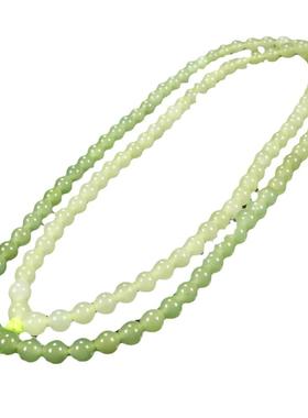 108颗佛珠圆珠渐变和田玉项链