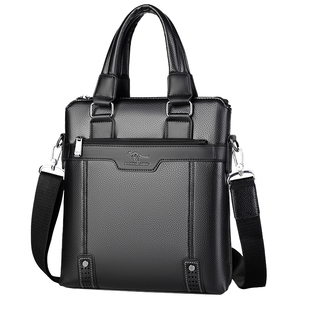 男士手提包竖款单肩斜跨包A4平板出差公文包背包男包旅行商务包包