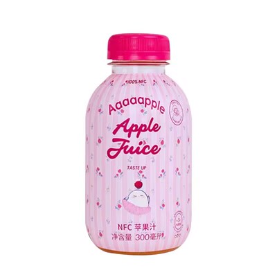 AaaaappleNFC赵露思苹果汁纯果汁300ml瓶装鲜榨清爽苹果饮料饮品