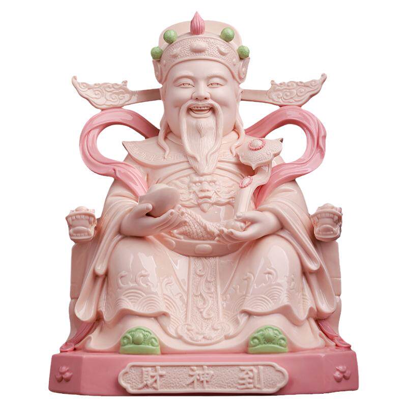 戴玉堂财神爷家用供奉神像陶瓷比干文财神公司办公室店铺开业摆件