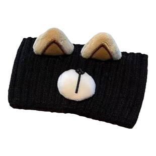 可爱卡通男女发箍耳朵发带洗脸针织发带毛线头护额头套女款式