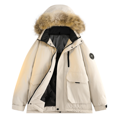 Jeep吉普大毛领羽绒服冬季滑雪服