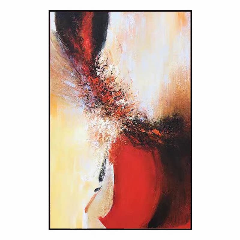 油画客厅挂画肌理画纯手绘抽象玄关走廊过道装饰画《赵无极》壁画