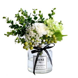 ins北欧小清新绢花假花仿真花客厅花瓶装饰品摆件餐桌花艺套装设