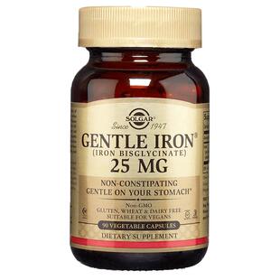 solgar进口甘氨酸亚螯合铁剂铜胶囊孕期补铁补血贫血女性孕妇专用