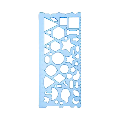 手抄报模板尺子小学生多功能万花尺专用百变学习套装一二年级几何图形波浪尺绘画画图软直尺镂空工具神器文具