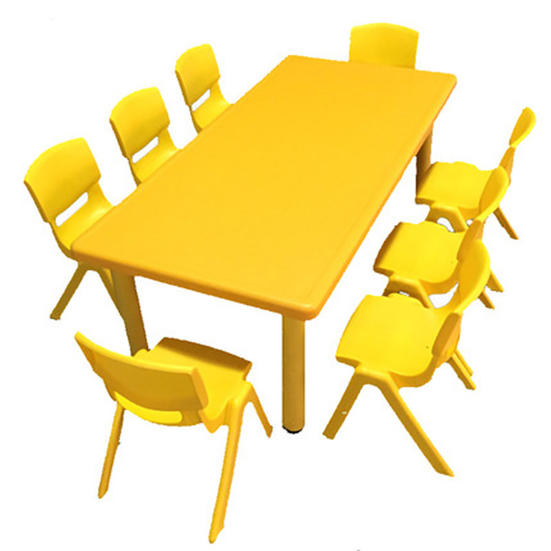 幼儿园加长款多人塑料桌