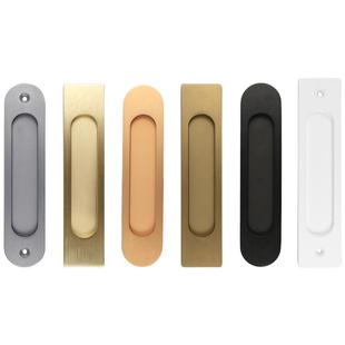 厨房阳台玻璃推拉门拉手把手免打孔铝合金明装平板衣柜移门拉手把