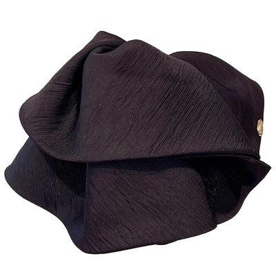 重工高端裙摆缎面马尾抓夹半扎发