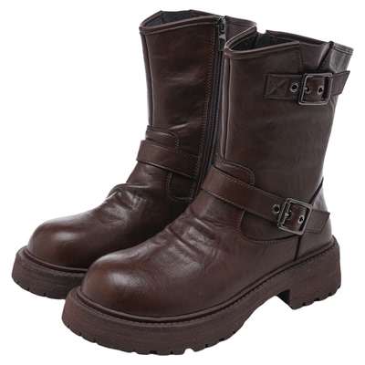 星期六厚底马丁靴英伦骑士中筒靴