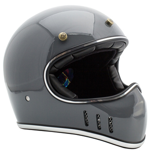 进口Mongolian蒙古人复古机车头盔DOT认证摩托车小盔体全盔安全帽