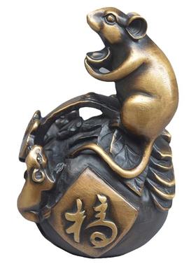 纯铜招财客厅办公桌装饰工艺摆件