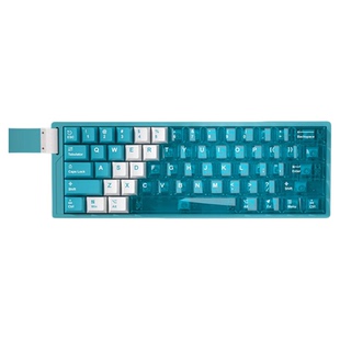 翡翠绿透PBT热升华原厂透明双拼机械键盘键帽迈从G75 G98 K99V2