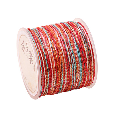 金泉华星空洒金段染彩股线编织线