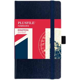 plusfile英国品高A6硬皮绑带便携笔记本口袋本手帐本点阵本记事本