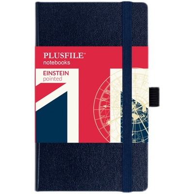 plusfile英国品高A6硬皮绑带便携笔记本口袋本手帐本点阵本记事本
