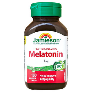 Jamieson健美生褪黑素片退黑素melatonin进口3mg100片成人