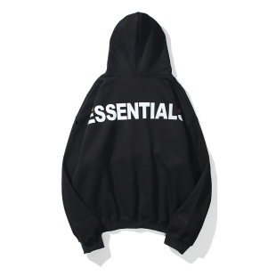 FOG高街潮牌ESSENTIALS反光字母卫衣情侣外套欧美宽大加绒帽衫男