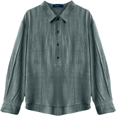 NOKO｜低饱和也有存在感的麻料Polo衬衫松弛廓形日常款