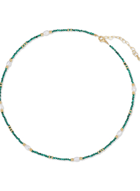 天然绿松石项链女款2026新款高级感轻奢小众叠戴新中式锁骨链颈链