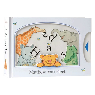 Matthew Van Fleet 头部操作书 Heads 益智游戏书 操作书 触摸书 低幼英语启蒙认知纸板书 英文原版 3-6岁