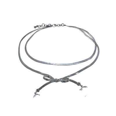 中古vintage古董蝴蝶结choker
