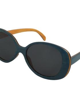 墨镜时尚风欧美蓝色蝶形太阳眼镜