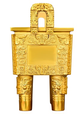 纯黄铜司母戊鼎摆件大号