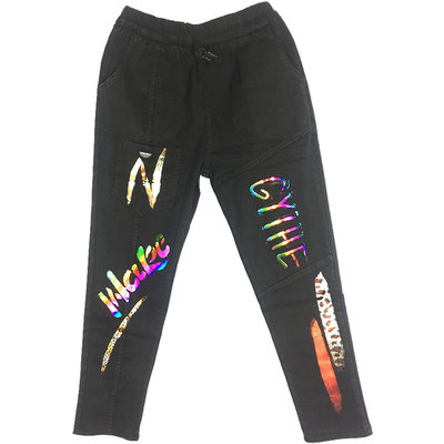 松紧腰时尚弹力长裤哈伦裤