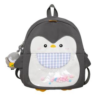 可爱围兜企鹅双肩包女新款旅游轻便外出小书包逛街背包潮出游研学