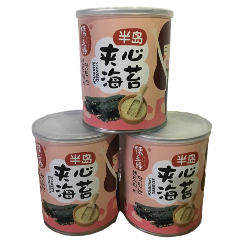 儒鄉(xiāng)緣半島夾心海苔40克芝麻脆片家庭小零食小吃即食山東旅游推薦