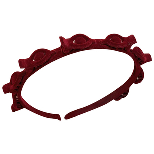 红色植绒高颅顶编发发箍女2026新款日常外戴头箍洗脸发卡新年头饰