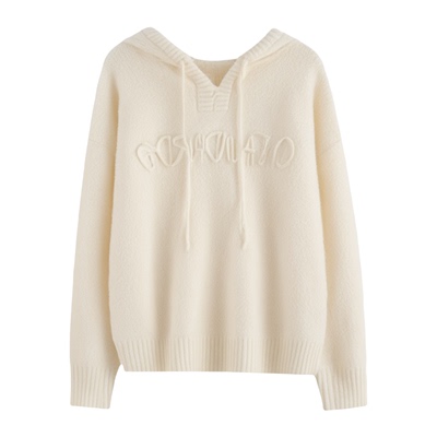 2025新款宽松减龄连帽毛衣开衫