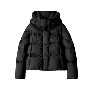 95白鹅绒连帽羽绒服女25新款软泡芙保温杯加厚短款三防石墨烯发热