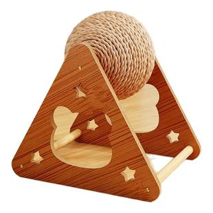 猫咪玩具猫抓板猫抓球耐磨猫咪猫爪板立式剑麻球猫抓板猫爬架一体