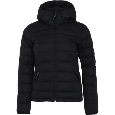 UA安德玛羽绒服女士秋季新款跑步运动短款轻型保暖连帽鸭绒外套女