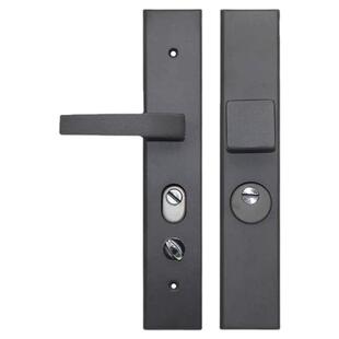 防盗门单面活动黑色大门固定拉手铁面板铝合金把手老式门配件锁具