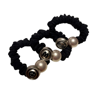 高级感珍珠头绳精致笑脸小肠发圈2025新款橡皮筋女扎头高马尾发饰