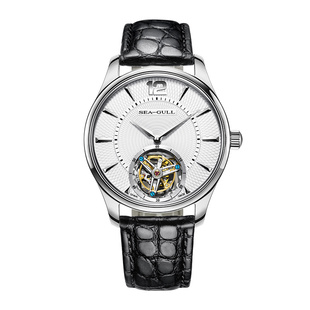 海鸥手表男士陀飞轮手动机械表官方正品精钢鳄鱼皮传承系列8810信
