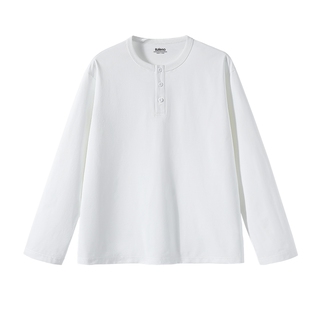 班尼路亨利领长袖体恤男士2026春秋新款上衣青少年宽松休闲外套LF