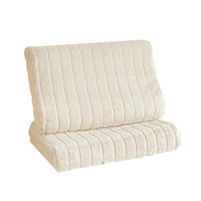 冬季加厚兔毛绒枕套40x60一对装