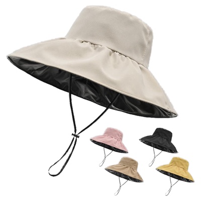 黑胶大帽檐防晒帽女防紫外线遮阳