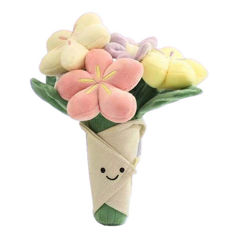 女神手捧花玫瑰花束玩偶